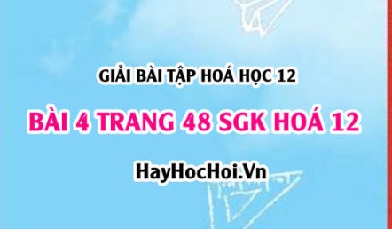 Giải bài 4 trang 48 SGK Hoá 12: Tính chất hoá học của Amino Axit